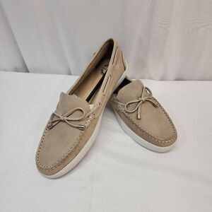 DRIVER CLUB USA Size 10.5 Women's Vancouver Slip-On Penny Loafer Grey Nubuck Lea